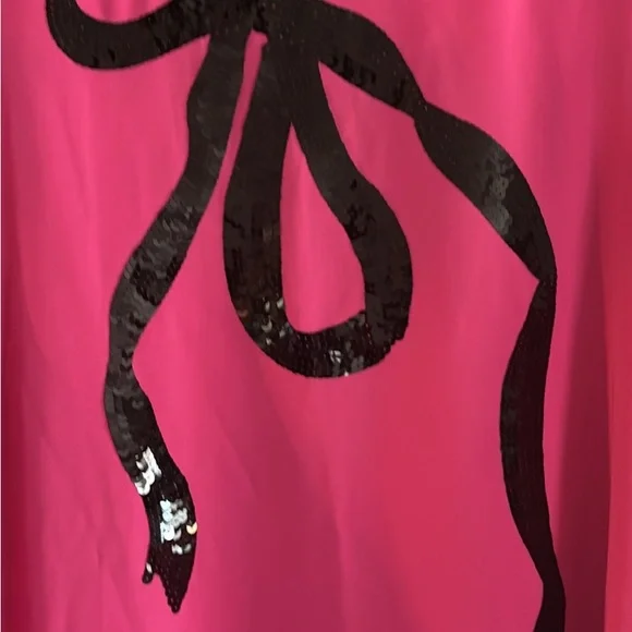 Tuckernuck Electric Pink Bow Jamie Dress Sequin Bow NWT XL - Picture 6 of 11